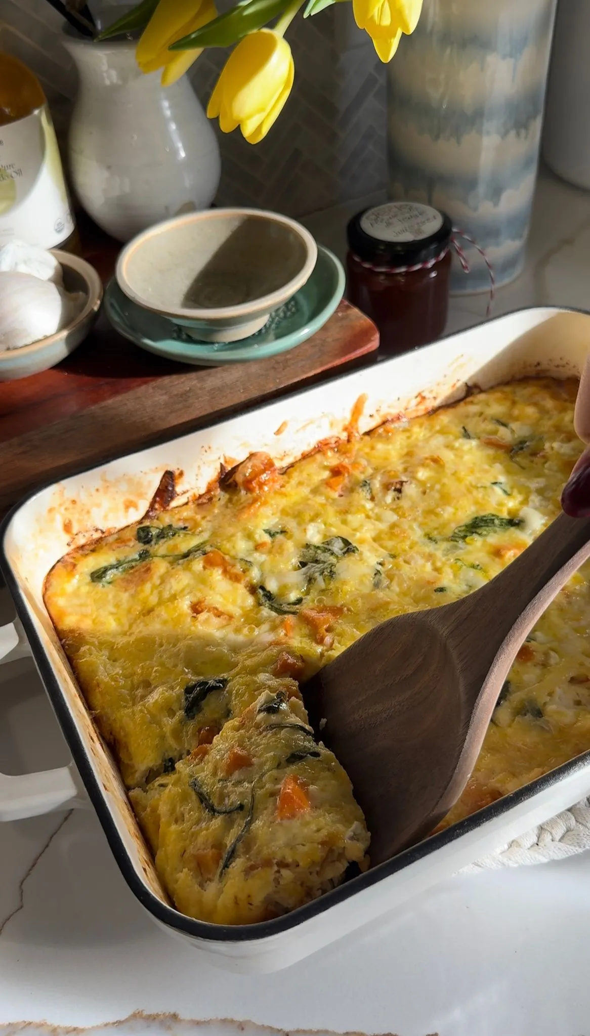 Cheese and Sweet Potato Meal Prep Egg Bake