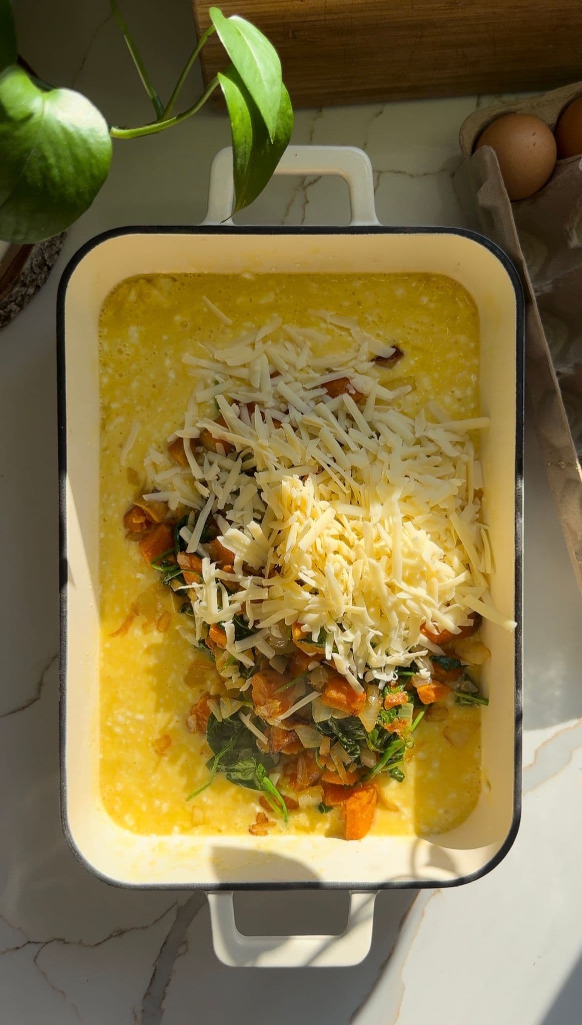 Cheese and Sweet Potato Meal Prep Egg Bake