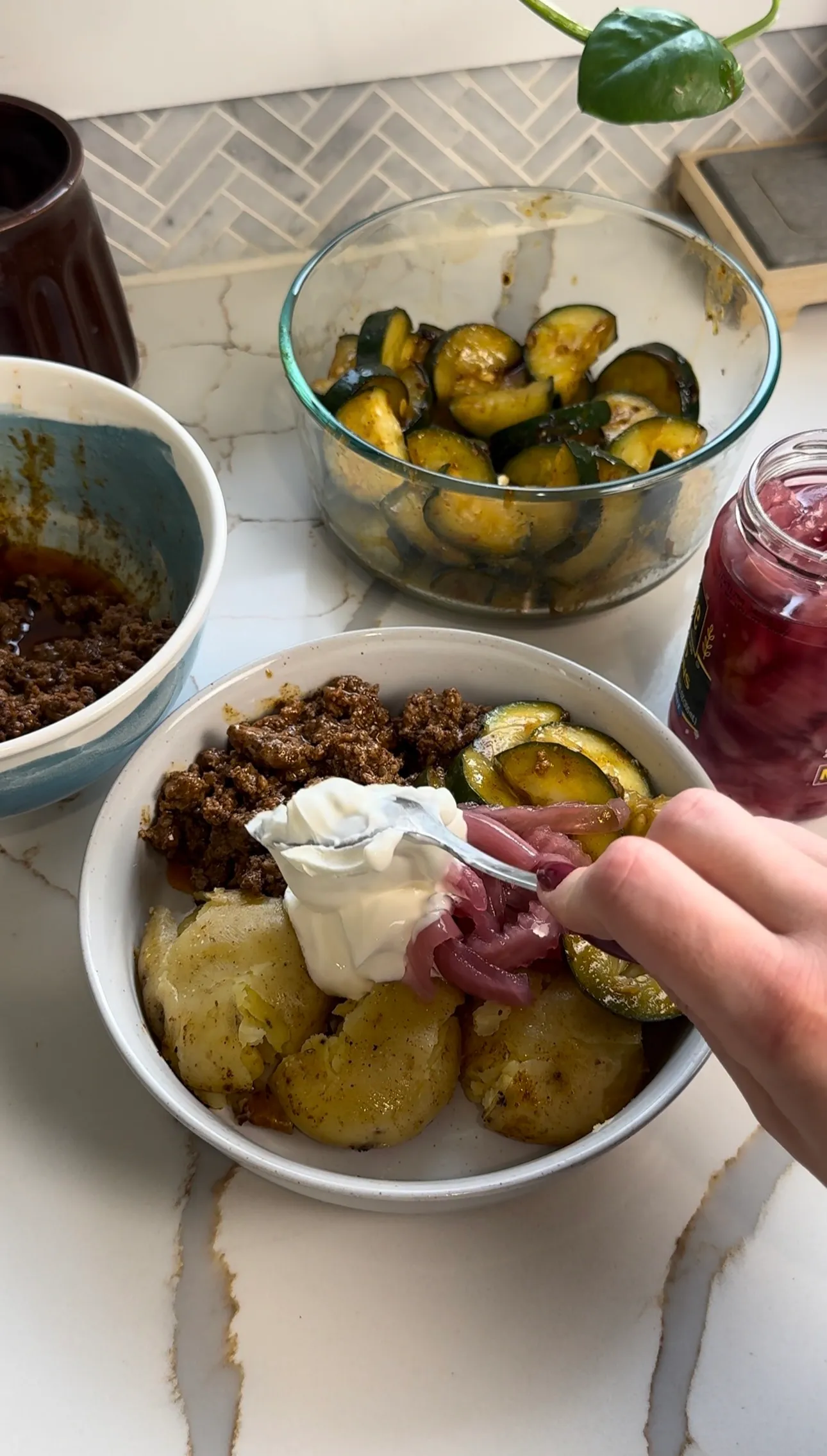 Crispy Taco Potatoes with Zucchini & Ground Beef