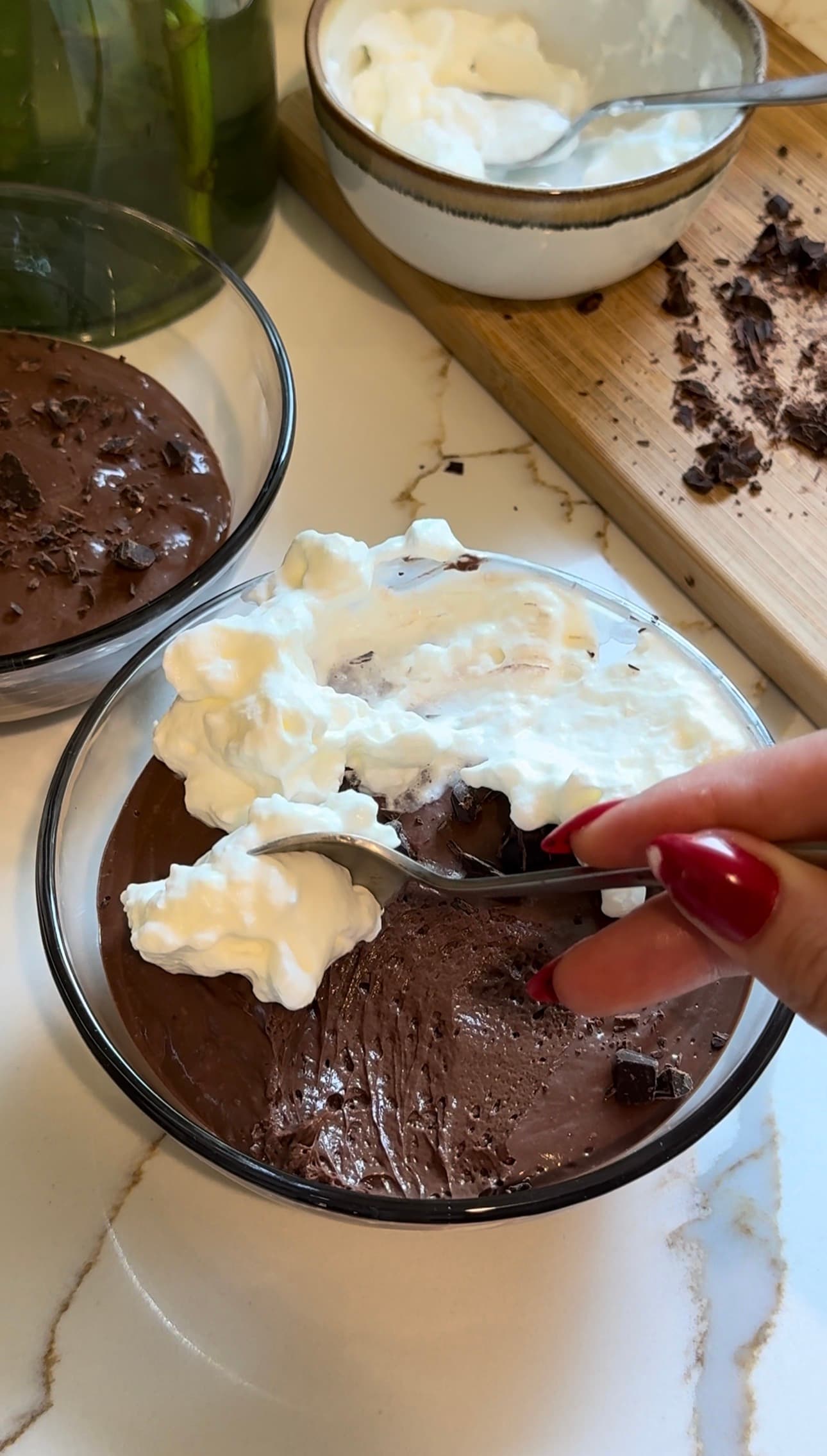 Silken chocolate dessert