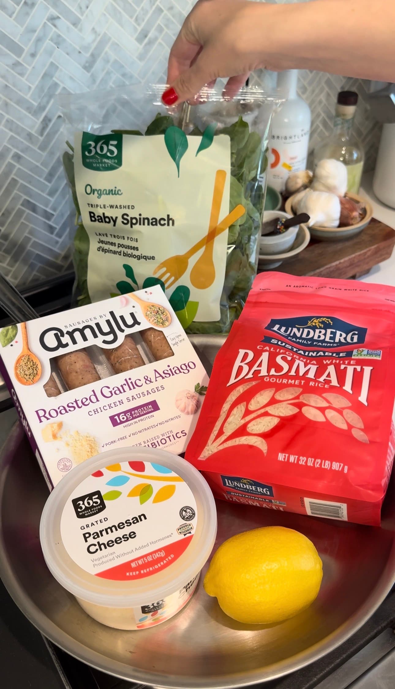 Parmesan Rice and Chicken Sausage