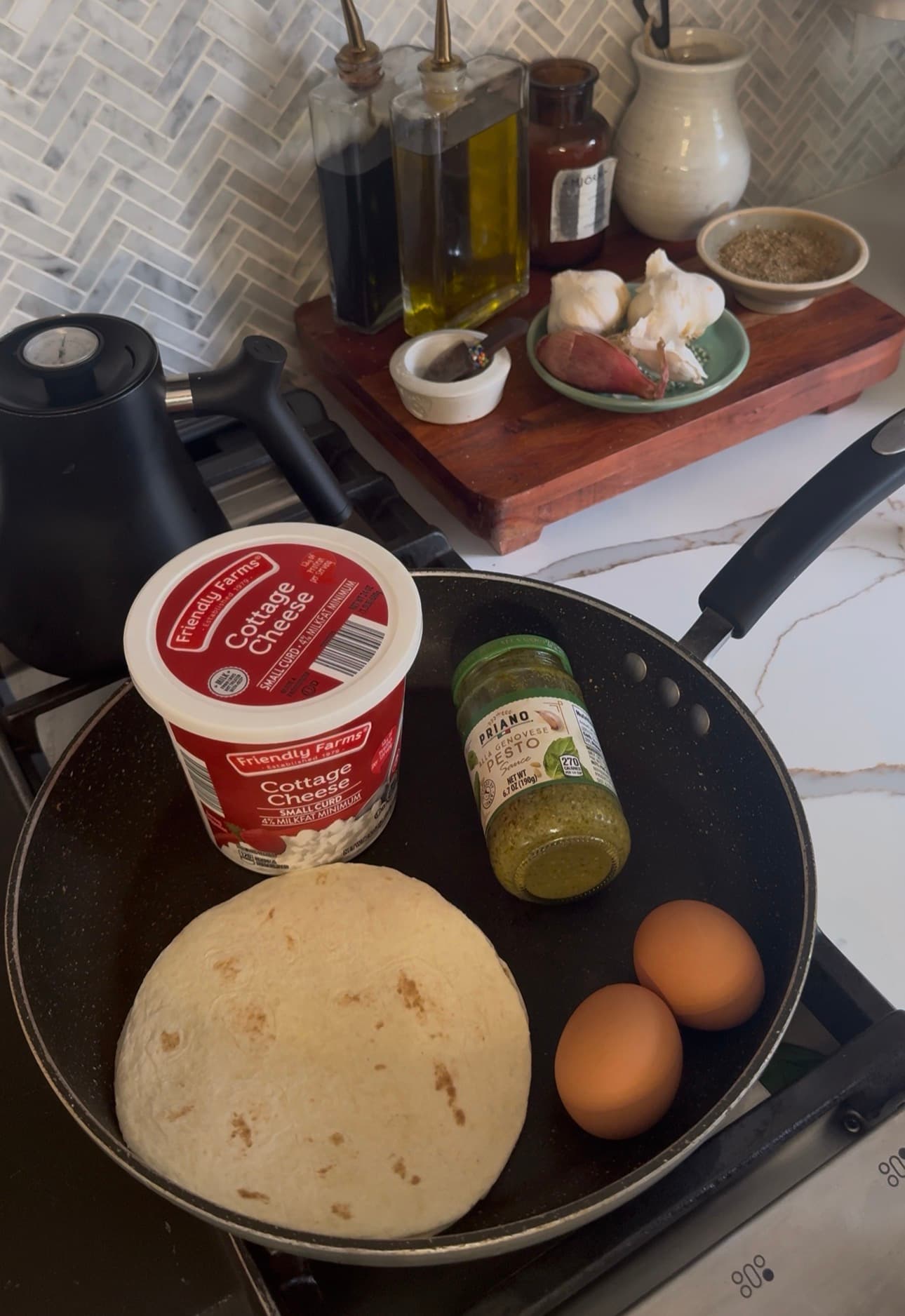 Pesto Egg Tacos
