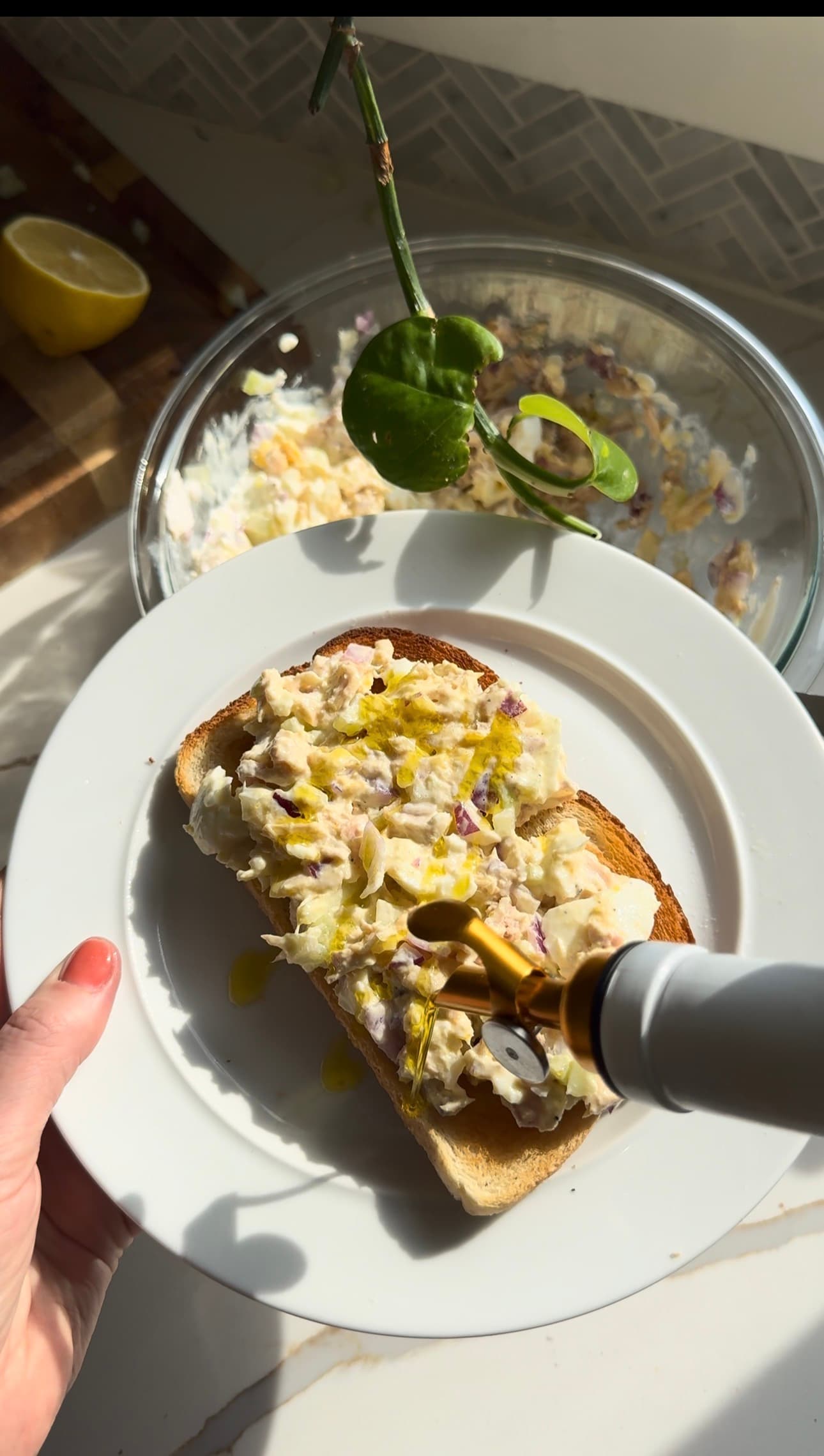 Soft Boiled Eggs Tuna Salad