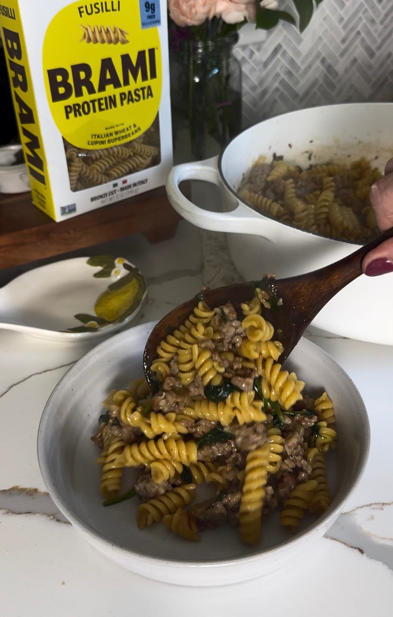 One Pot Sausage and Spinach Pasta