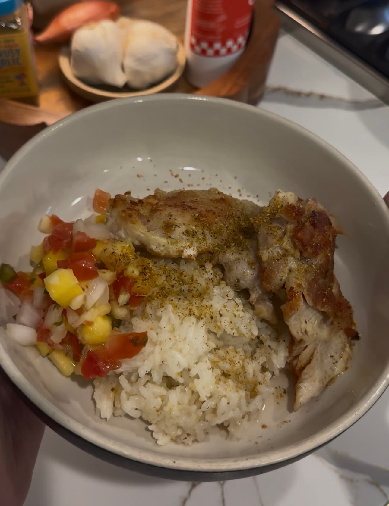 Citrusy Garlic Chicken and Rice