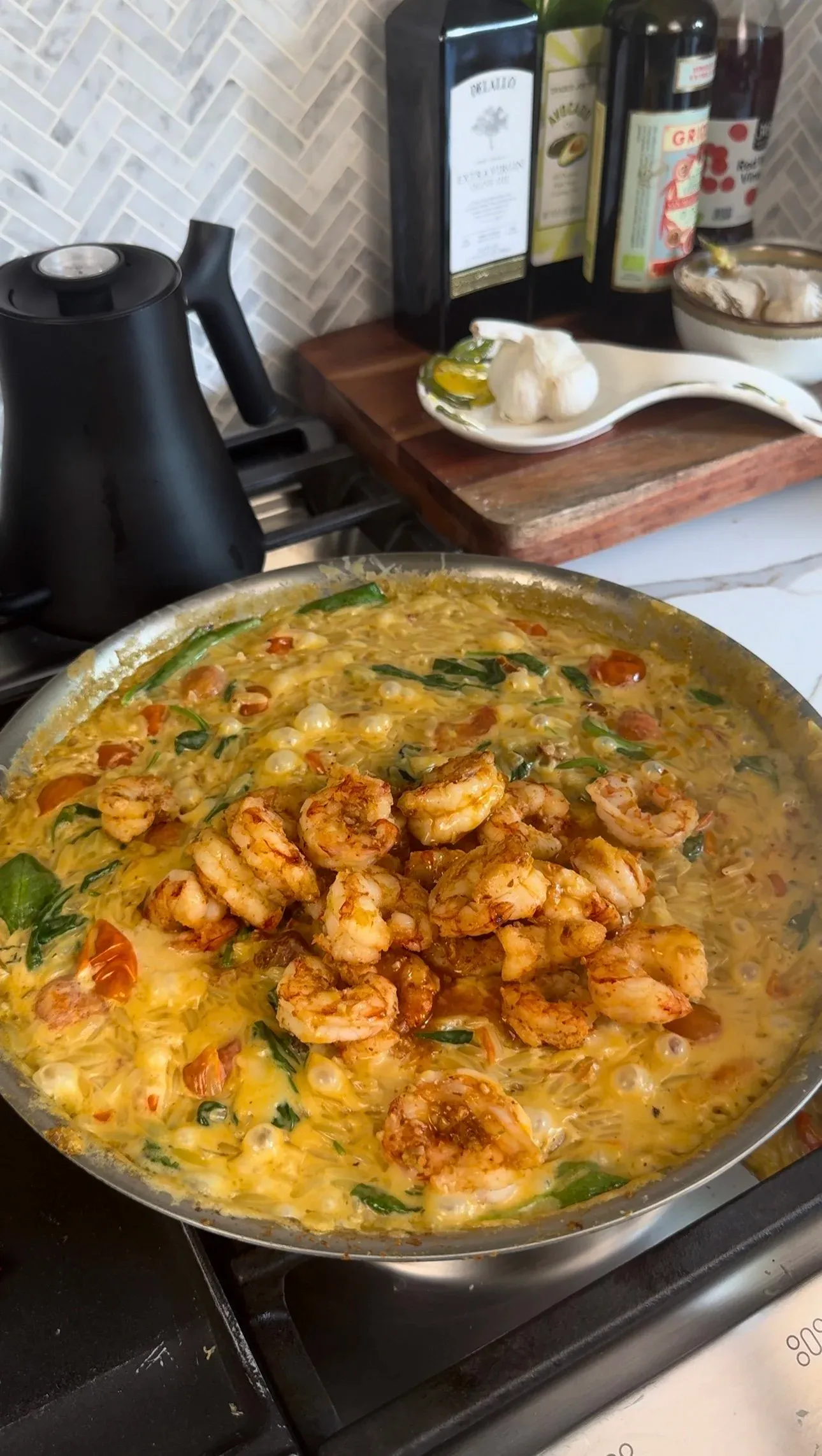 Creamy Orzo Shrimp