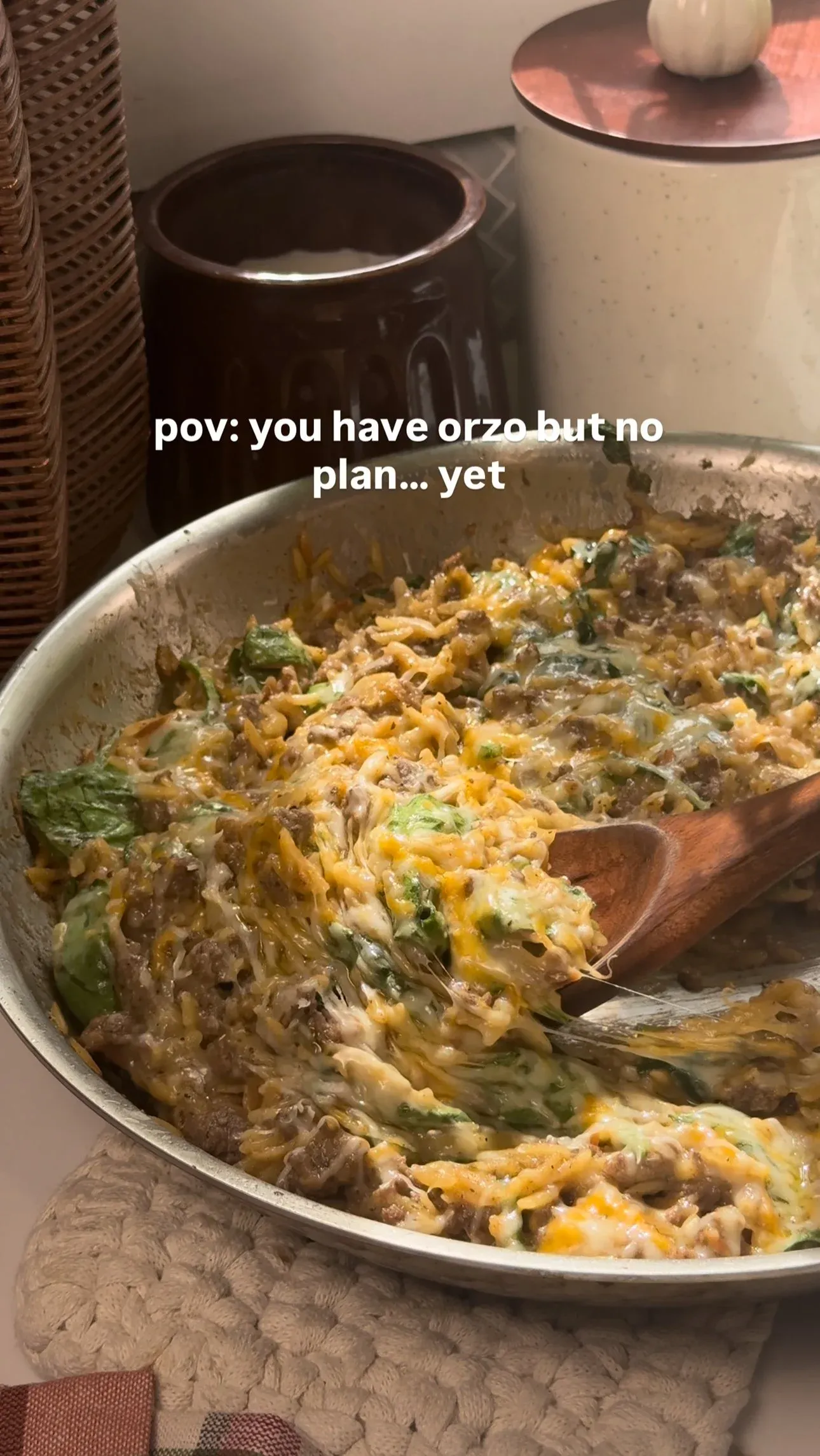 One Pot Alfredo Orzo