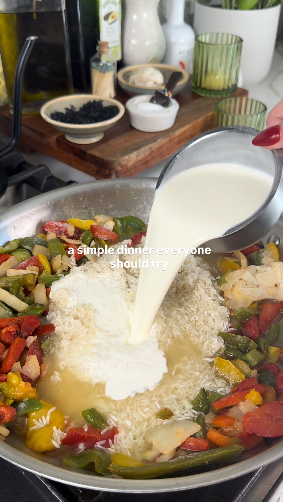 Creamy Chicken Sausage & Rice Skillet