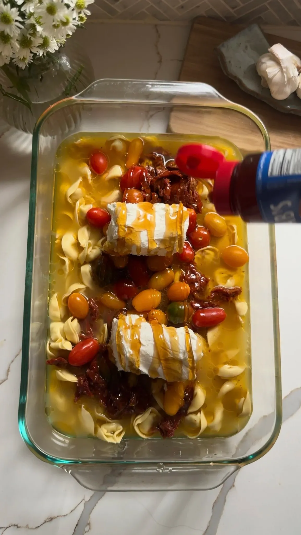 Tortellini Goat Cheese Bake